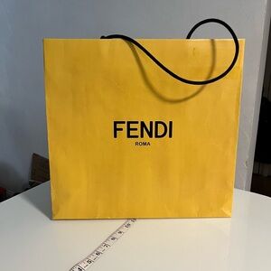Fendi Mustard Yellow Tote with Black Accents